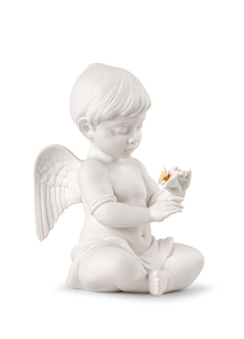 Scultura Angelo con fiore