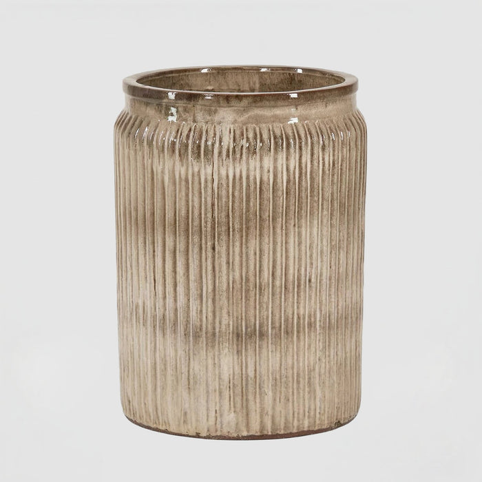 EDG Enzo De Gasperi Vaso Glaze Rotondo H70 cm Sabbia