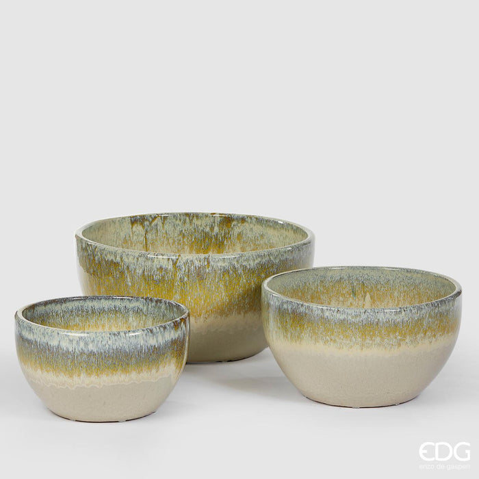 EDG Enzo De Gasperi Vaso Glaze Rotondo H24xD47 cm