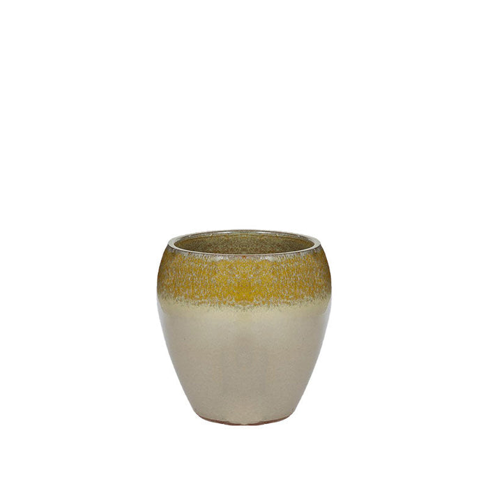 EDG Enzo De Gasperi Vaso Glaze Bombato in Ceramica H32 cm