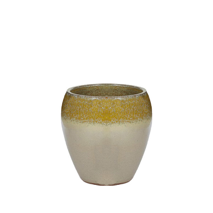 EDG Enzo De Gasperi Vaso Glaze Bombato in Ceramica H42 cm