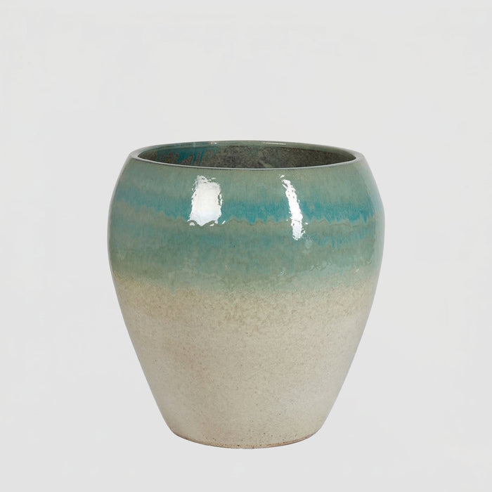 EDG Enzo De Gasperi Vaso Glaze Bombato H52 cm Verde
