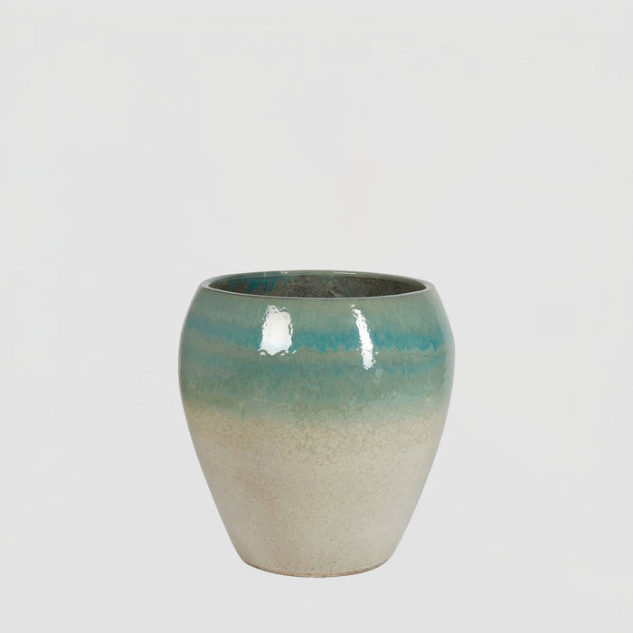 EDG Enzo De Gasperi Vaso Glaze Bombato H42 cm Verde