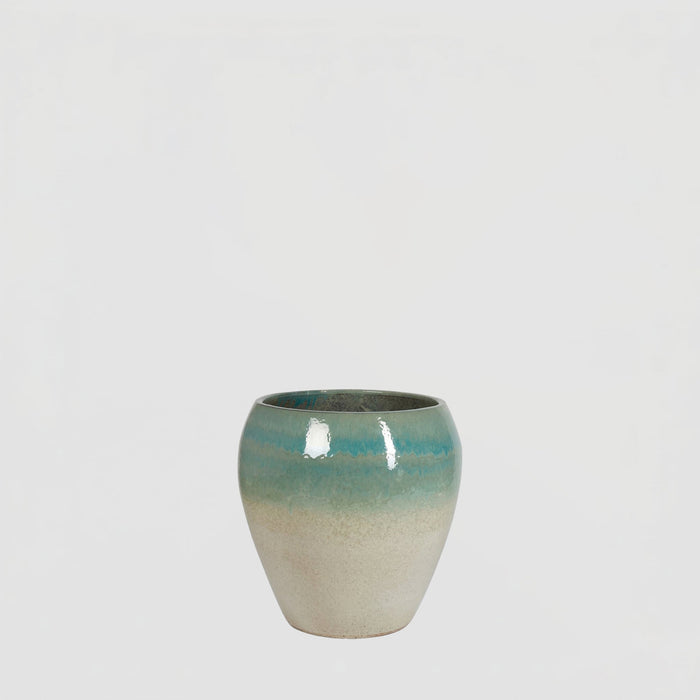 EDG Enzo De Gasperi Vaso Glaze Bombato H32 cm Verde