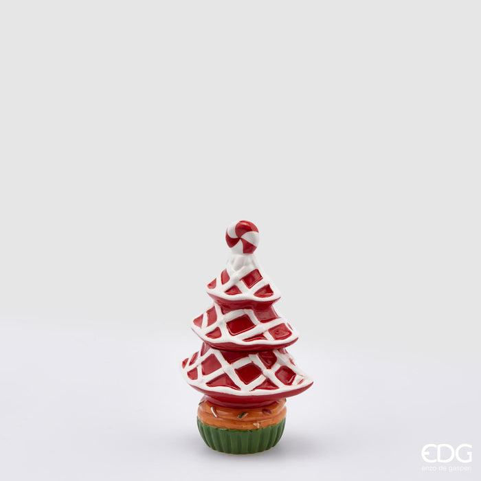 EDG Enzo De Gasperi Contenitore Natalizio Pino H15 cm