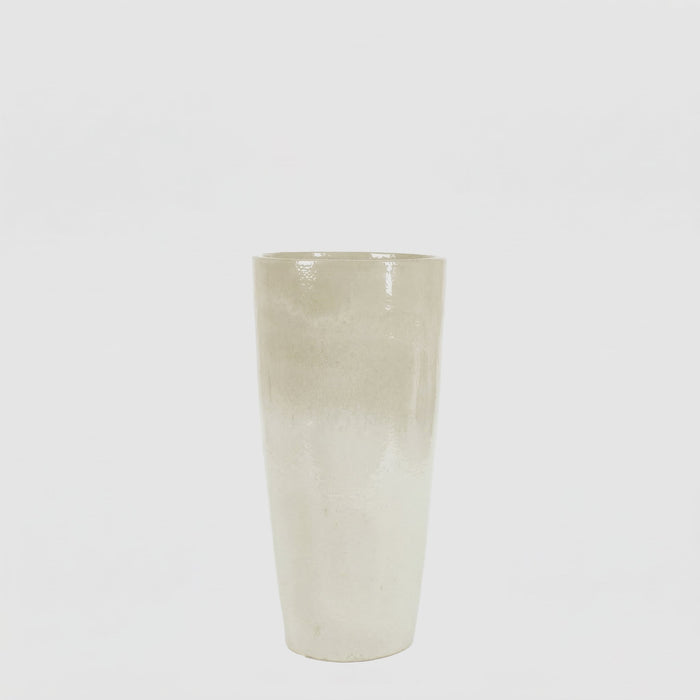EDG Enzo De Gasperi Vaso Glaze Rotondo H60 cm Avorio