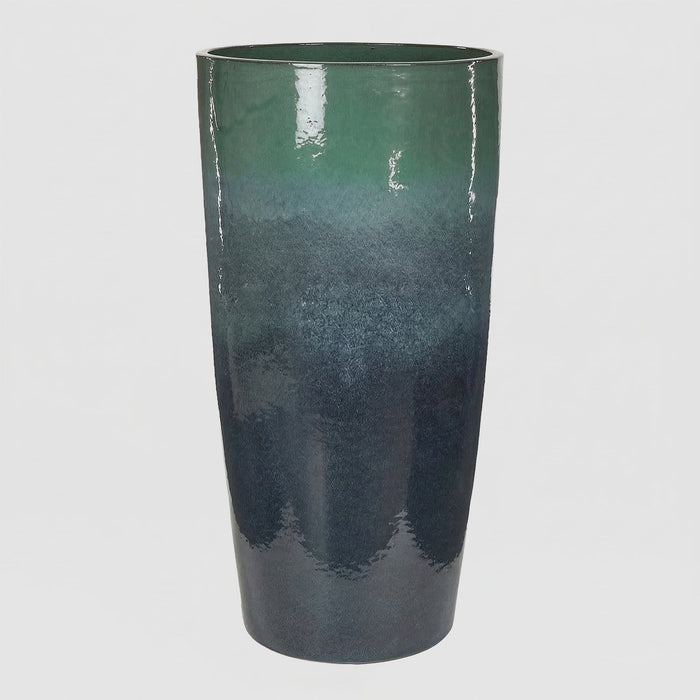 EDG Enzo De Gasperi Vaso Glaze Rotondo H100 cm Verde Petrolio