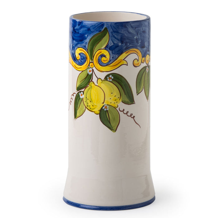 VASO CILINDRICO DECORO LIMONE