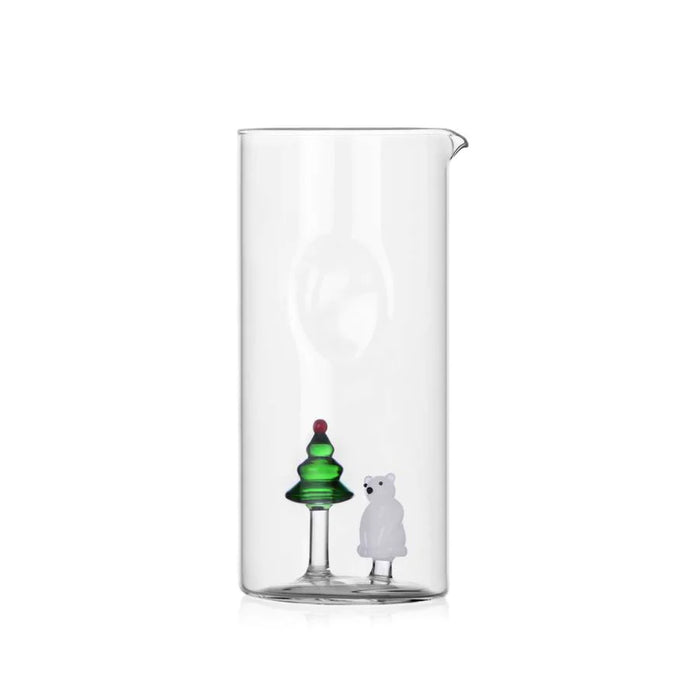 Ichendorf - Milano Brocca Senza Manico con Albero e Orso in Vetro Borosilicato