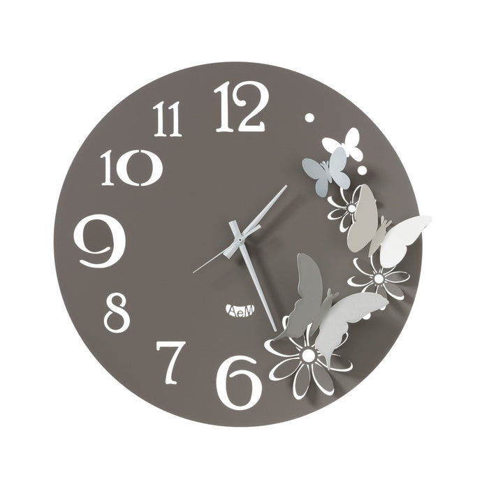 Orologio da parete particolare Butterfly Flowers piccolo