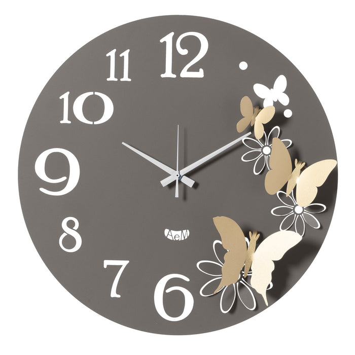 Orologio da parete particolare Butterfly Flowers piccolo