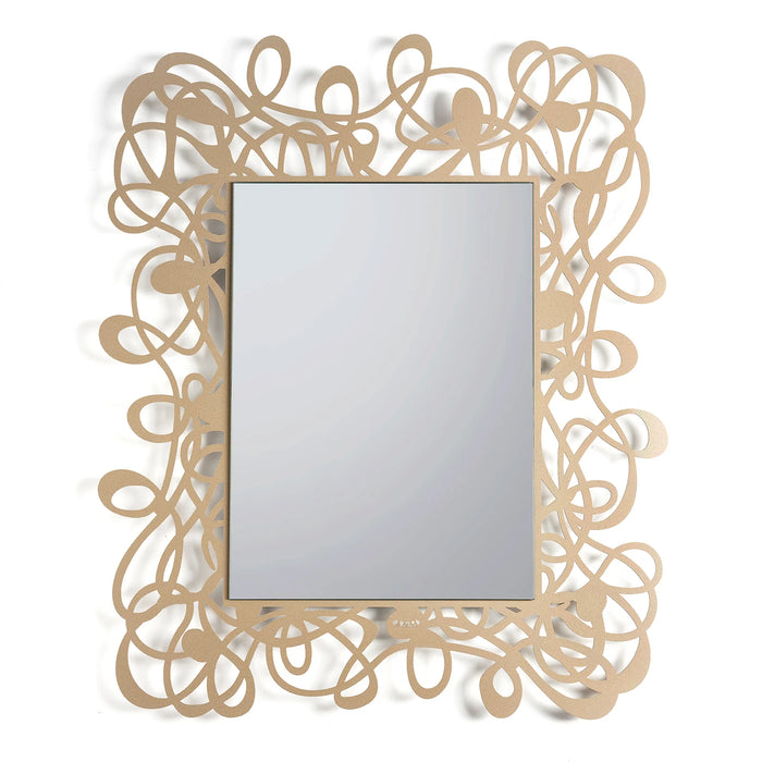 Specchio da parete Scarabocchio - Beige