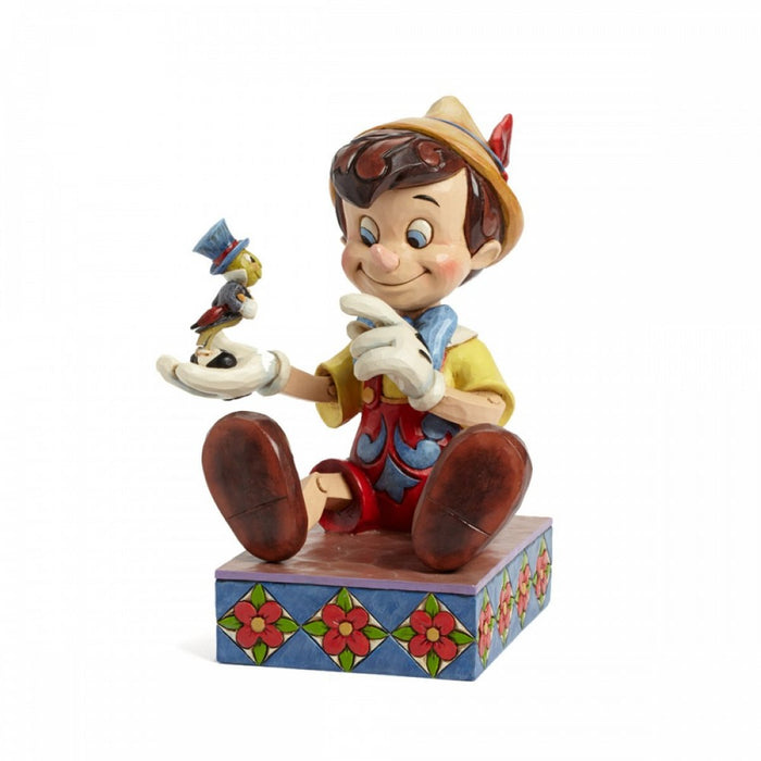 Bomboniera Enesco Statuetta Colorata Pinocchio e Il Grillo Parlante