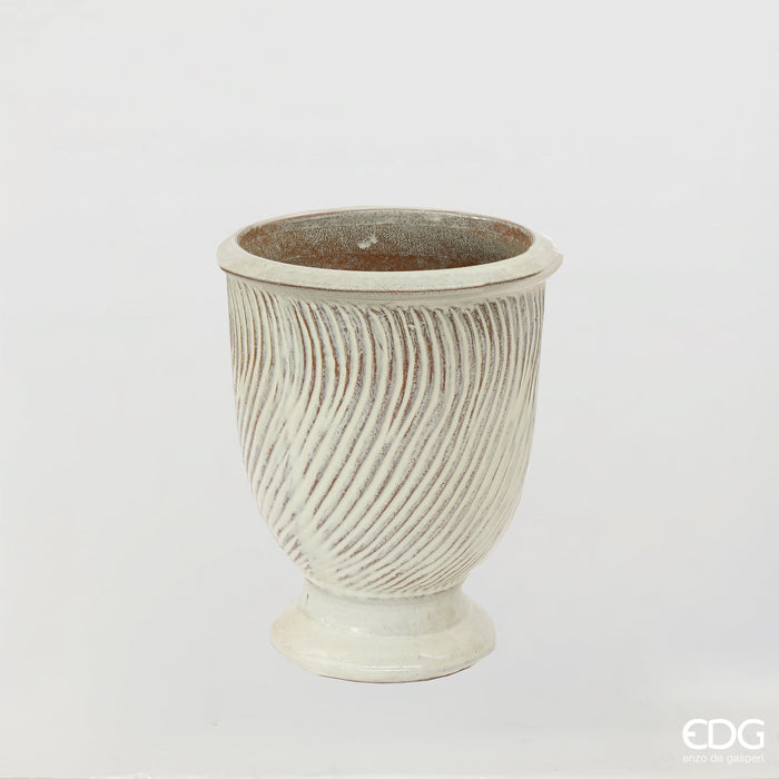 EDG Enzo De Gasperi Vaso Glaze Atlas Anfora H52 D42 cm Bianco