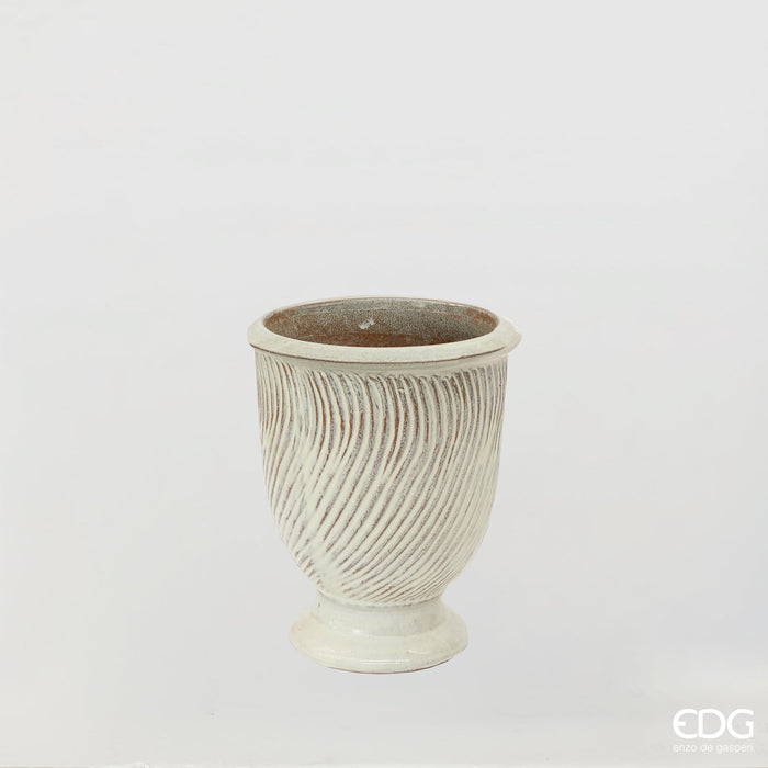 EDG Enzo De Gasperi Vaso Glaze Atlas Anfora H37 D32 cm Bianco