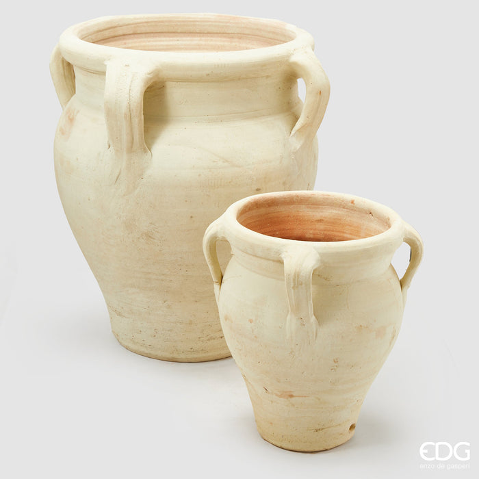 EDG Enzo De Gasperi Vaso Anfora in Terracotta con Manici H70 D50 cm