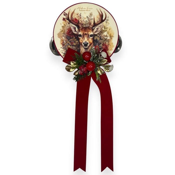 Tamburello Appendino 10 cm cervo bordeaux