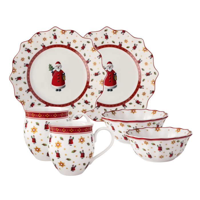 Villeroy & Boch Toy's Delight Set da Colazione Babbo Natale in Porcellana