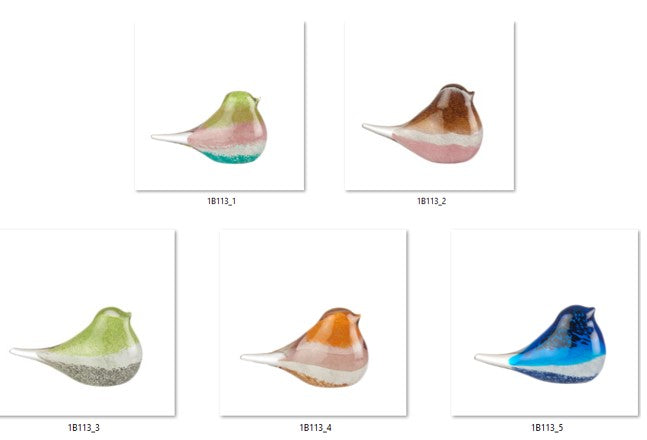 PRESS-PAPIER UCCELLINO - SET 5 PZ