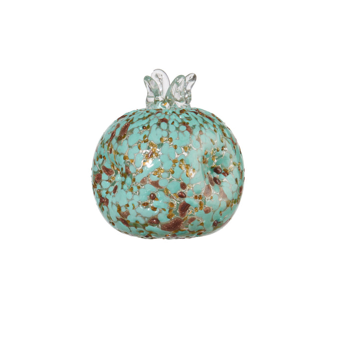 Set 4 pezzi melograno decorativo in vetro colorato