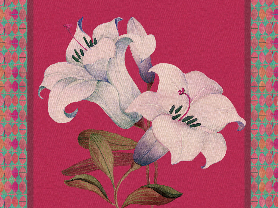 TOVAGLIETTA RIGIDA MAGENTA 39x29,5 - GIGLIO ORIENTALE