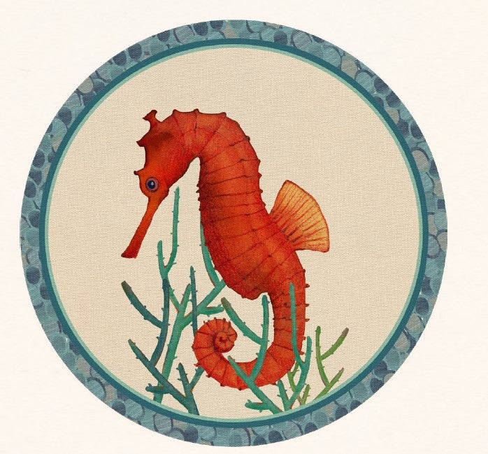 TOVAGLIETTA RIGIDA AVORIO Ø39-CAVALLUCCIO MARINO