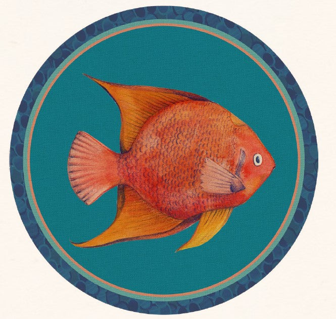 TOVAGLIETTA RIGIDA TURCHESE Ø39-PESCE ANGELO REGINA