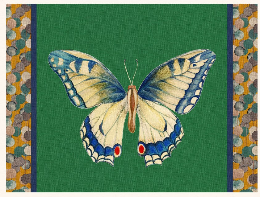 TOVAGLIETTA RIGIDA VERDE 39x29,5 - FARFALLA MACAONE