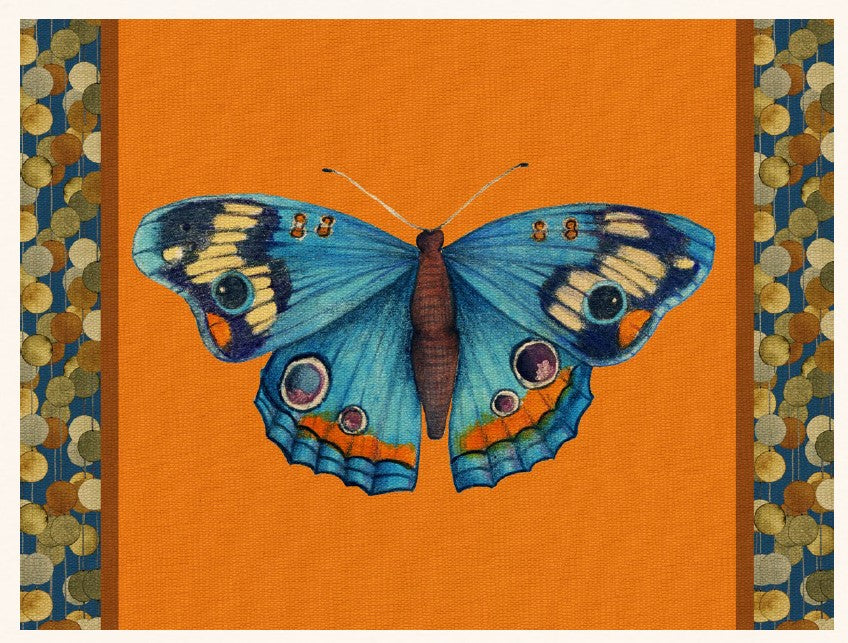 TOVAGLIETTA RIGIDA ARANCIONE 39x29,5 -FARFALLA JUNONIA