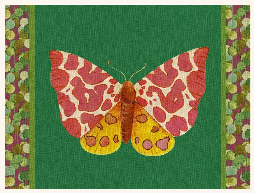 TOVAGLIETTA RIGIDA VERDE 39x29,5 -FARFALLA CAIA