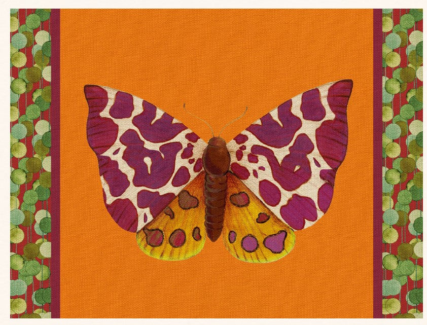 TOVAGLIETTA RIGIDA ARANCIONE 39x29,5 -FARFALLA CAIA