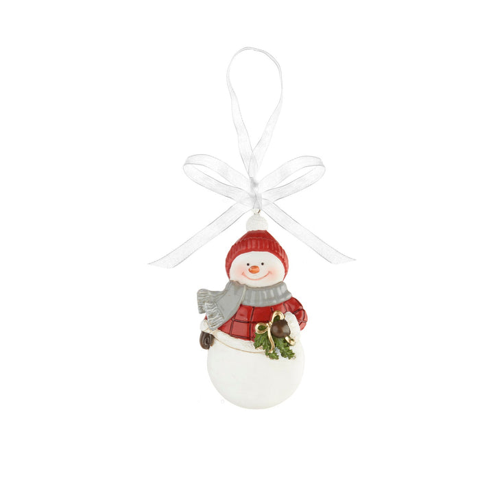 L'Oca Nera Funny & Red Decorazione Natalizia per Albero Pupazzo di Neve