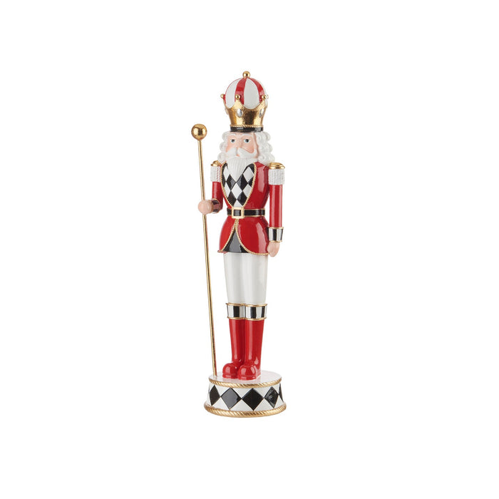 L'Oca Nera Guardiani Felici Soldatino Schiaccianoci Basso H37 cm