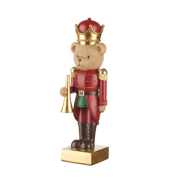 L'Oca Nera Teddy Bear Orchestra Decorazione Orsetto con Tromba H35 cm