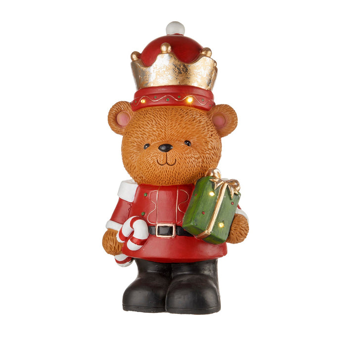 L'Oca Nera Portami con Te Decorazione Orsetto con Pacco Regalo e Led