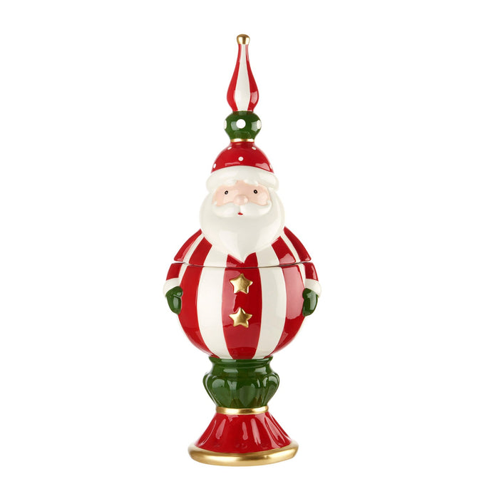 L'Oca Nera Gioie D'Inverno Potiche Babbo Natale H47 cm