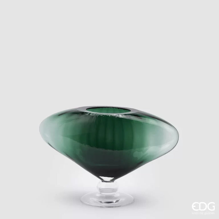 Vaso in vetro Bombato Verde EDG