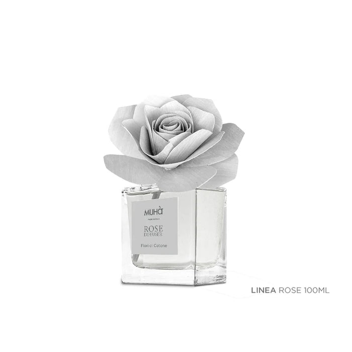 Rosa 100ml Profumatore D'Ambiente Diffusore Fiori di Cotone