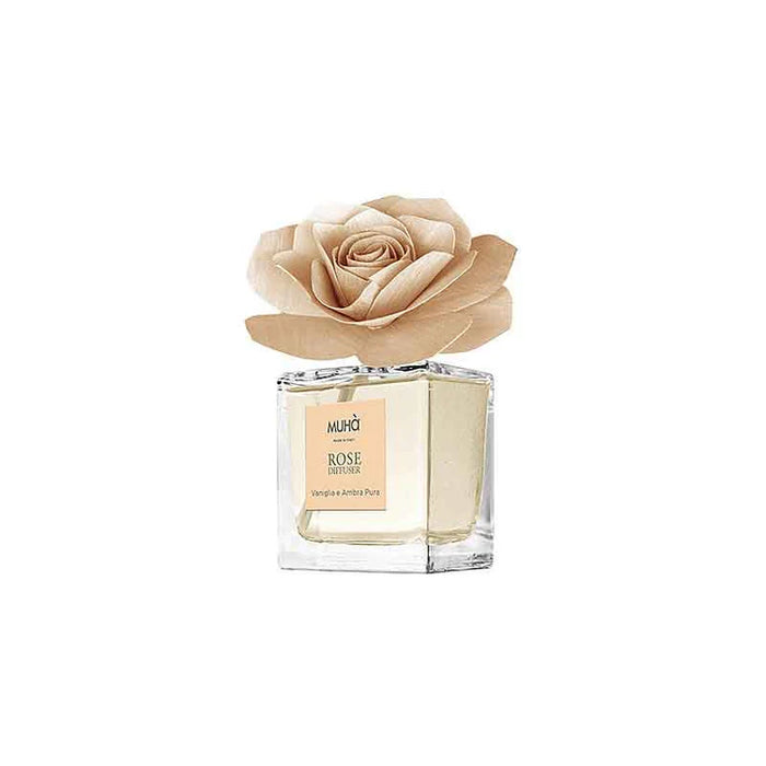 Rosa 100ml Profumatore D'Ambiente Diffusore Vaniglia e Ambra Pura