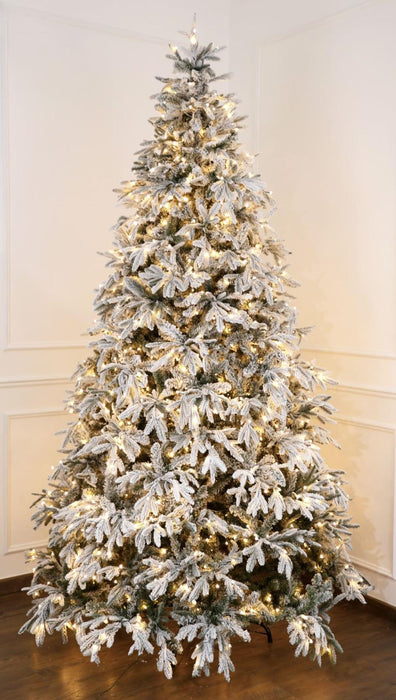 Albero di Natale Pino innevato Vancouver 2.10cm 860 led d 1.30cm - Fiori di Lena