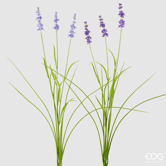 Set 2 Rami di Lavanda con Foglie H75 cm