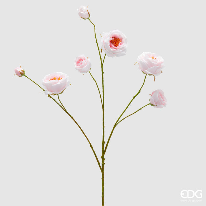 Ramo Rosa con Foglie H100 cm Rosa