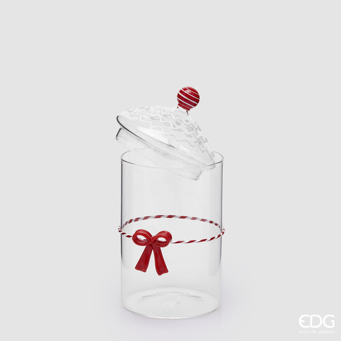 EDG Enzo de Gasperi Contenitore Fiocco Cilindro H22 cm