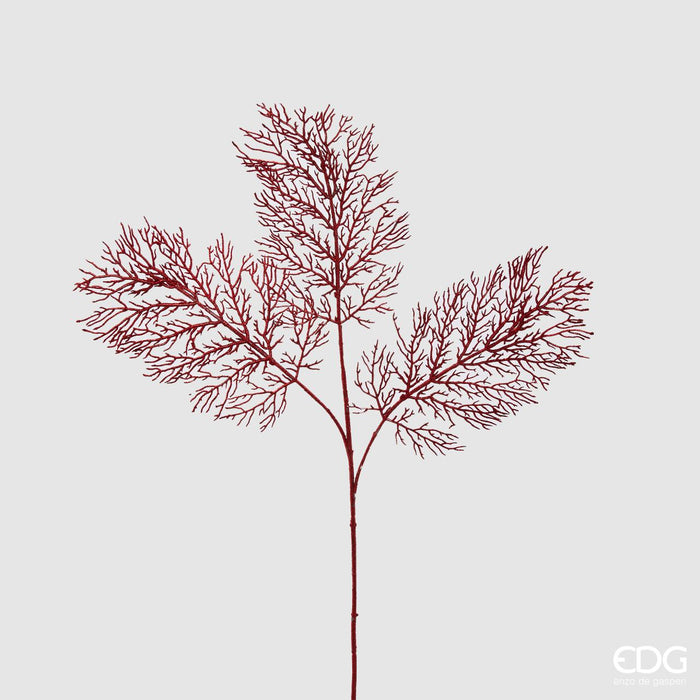 EDG Enzo De Gasperi Ramo Corallo Olis Glitter H75 cm Rosso