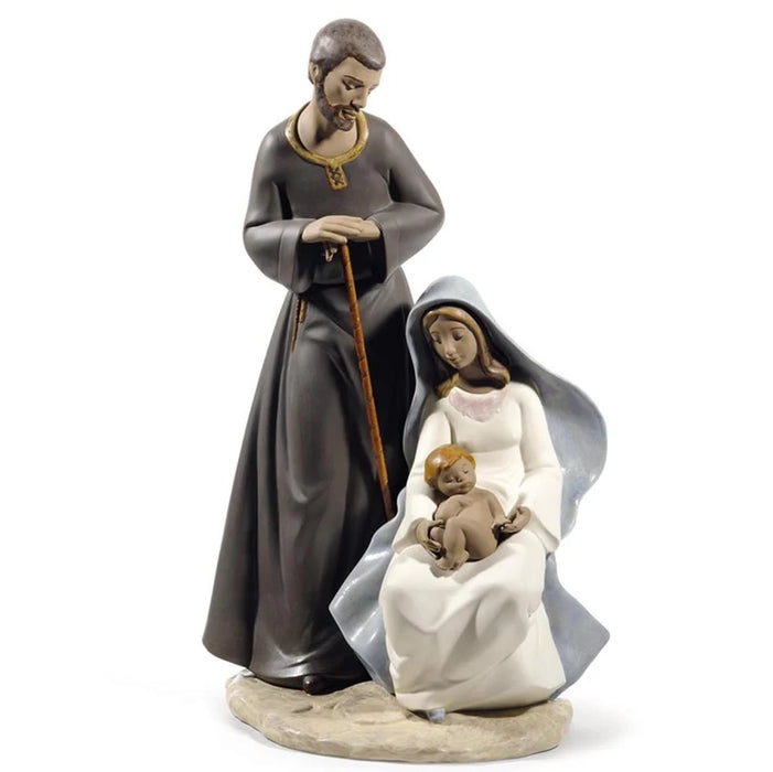 Nao Natività Sacra Famiglia in gres 37 cm