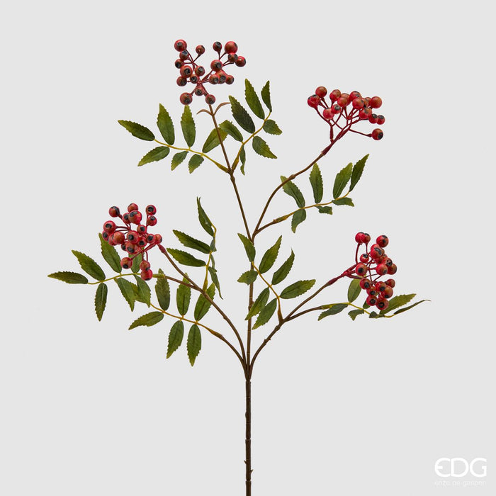EDG Enzo De Gasperi Ramo Natalizio Bacche Glory H70 cm Rosso scuro