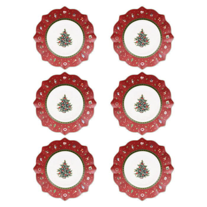Villeroy & Boch Toy's Delight Set 6 Piatti Colazione Rosso D24 cm