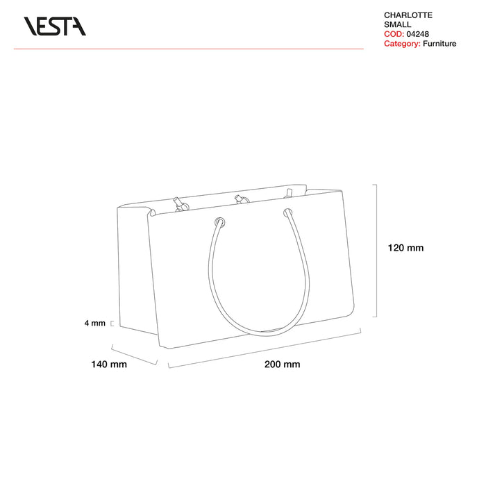 Vesta Shopper Charlotte Piccola Foulard in Cristallo Acrilico