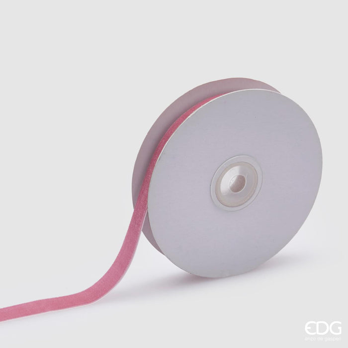 EDG Enzo de Gasperi Nastro in Velluto 16mm 10 Metri Rosa Antico