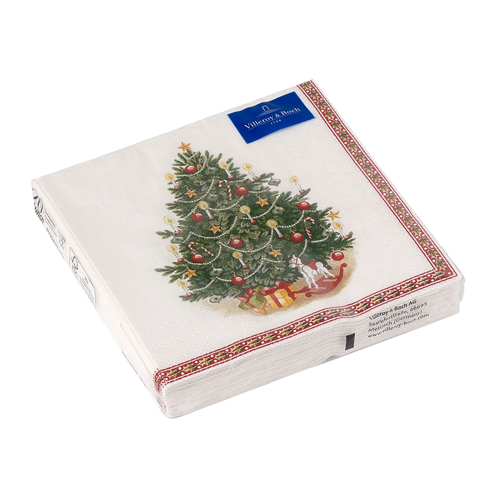 Villeroy & Boch Winter Specials Tovaglioli L'Albero di Natale 33x33 cm 20 Pezzi